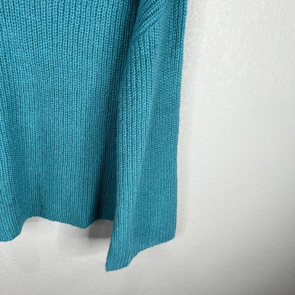 Rebecca Minkoff‎ Women's V-Neck Pullover Sweater Long Sleeve Blue Small Chunky - Picture 6 of 11